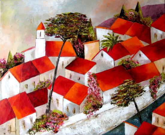 Les voisins - 60 x 73 cm