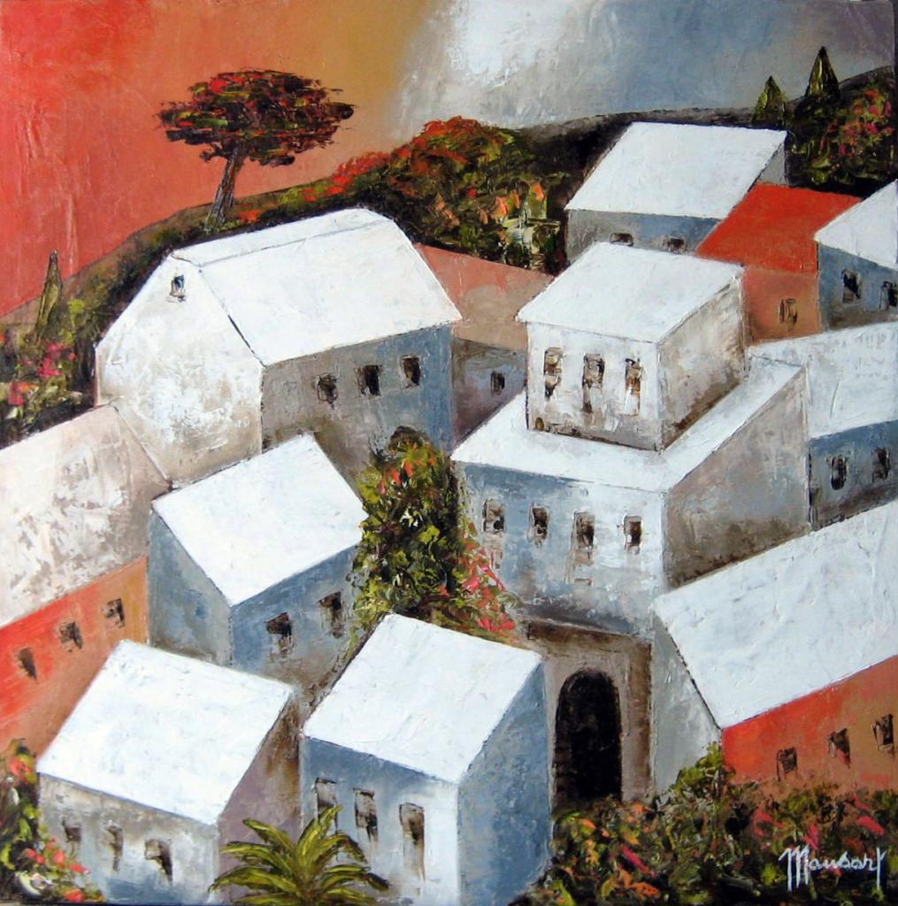 Toits blancs 1 - 50 x 50 cm